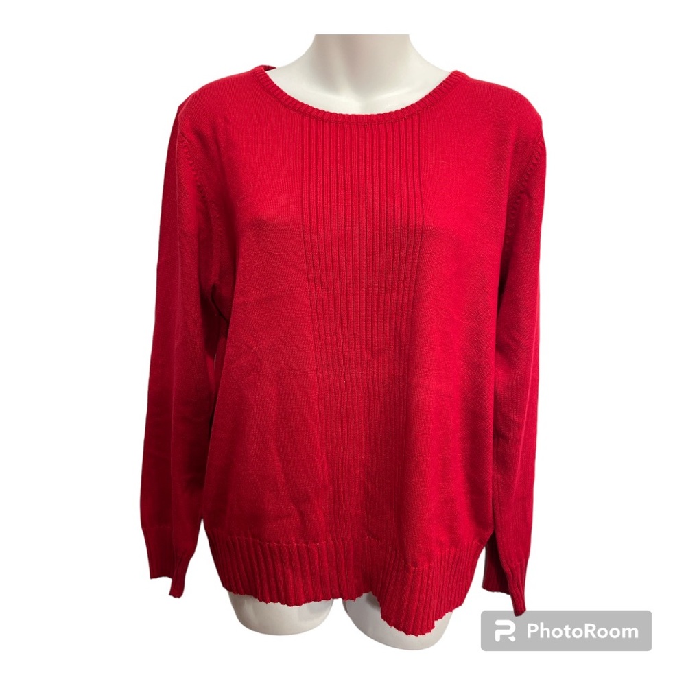 Dress Barn Red Sweater.  Size large. Perfect For that holiday party